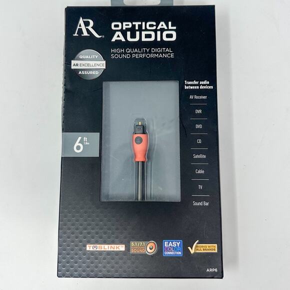 AR Optical Studio 6 ft Optical Cable, Brand New in Box - Picture 1 of 5